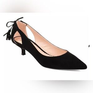 Journee Collection Black Kitten Heels